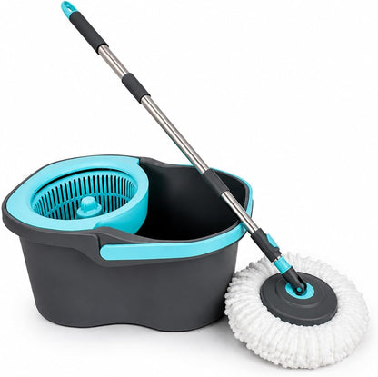 Bucket Spin Mop ( 360° ) + 2 Microfiber Clothes Free