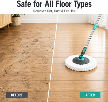 Bucket Spin Mop ( 360° ) + 2 Microfiber Clothes Free